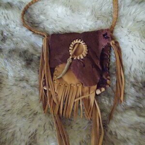 Leather Fringe Bag
